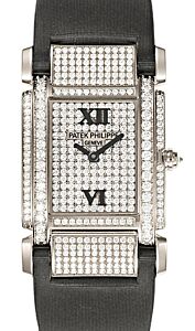 Patek Philippe Twenty~4 Ladies White Gold Diamond Pave Dial 4910G-001 - BRAND NEW