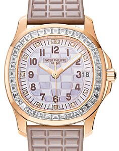 Patek Philippe Aquanaut Luce Haute Joaillerie Rose Gold Diamonds Mother of Pearl Beige Diamond Dial 5072R-001 - BRAND NEW