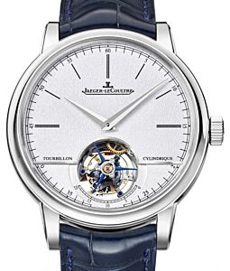 Jaeger-LeCoultre Calibre 995 Master Grande Tradition Tourbillon Cylindrique 5086420 Silver Index Platinum Leather 42mm Automatic BRAND NEW