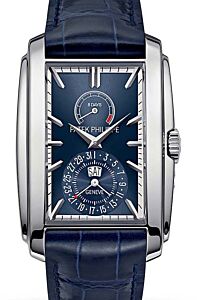 Patek Philippe Gondolo White Gold Blue Sunburst Index 8-Days Day-Date 5200G-001 - BRAND NEW