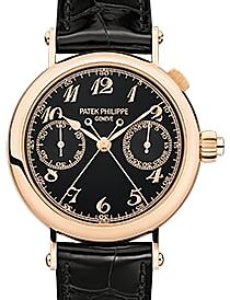 Patek Philippe 5959R-001 Grand Complications 33.2mm Black Opaline Arabic Rose Gold Leather BRAND NEW