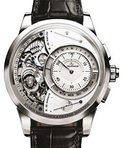 Jaeger-LeCoultre Calibre 182 Hybris Mechanica ? Grande Sonnerie 6033420 Silver White Gold Leather 44mm Manual-Winding