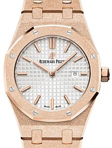 Audemars Piguet Royal Oak Frosted Rose Gold Silver Index 33mm Bracelet Hand-Wound 67653OR.GG.1263OR.01 - BRAND NEW