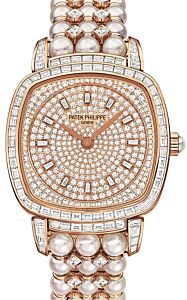Patek Philippe Gondolo Ladies Diamond Pave Rose Gold Diamond Set Dial 7042/100R-001 - BRAND NEW