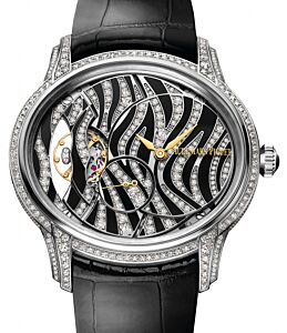 Audemars Piguet 77249BC.ZZ.A102CR.01 Millenary Hand-Wound 39.5mm Diamond Paved 'Zebra' Pattern  White Gold Leather BRAND NEW