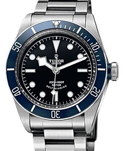 Tudor Heritage Black Bay 79220B-95740 Black Index Stainless Steel & Blue Bezel 41mm 