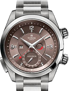 Tudor Heritage Advisor 79620TC Cognac Arabic &amp; Index Titanium &amp; Stainless Steel 42mm BRAND NEW