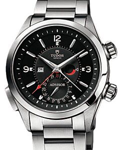 Tudor Heritage Advisor 79620TN-95740 Black Arabic &amp; Index Titanium &amp; Stainless Steel 42mm BRAND NEW