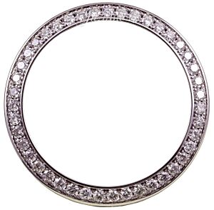Rolex Diamond Bezel 41mm Insert 3ct G-H Color VS Quality for Datejust II Day Date II set in White Gold