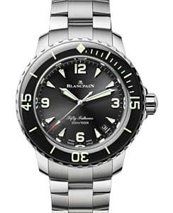 Blancpain Fifty Fathoms Automatique Steel 38.20mm Sunburst Black Dial 5007 1130 71S - BRAND NEW