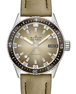 Blancpain Fifty Fathoms Bathyscaphe Day Date Desert Edition Steel 43mm  Subtly Graduated Sand Coloring Dial 5052 1146 E52A - BRAND NEW