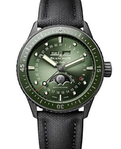 Blancpain Fifty Fathoms Bathyscaphe Quantième Complet Phases de Lune Ceramic 43.6mm Sunburst Green Dial 5054 0153 B52A - BRAND NEW
