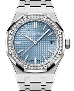 Audemars Piguet Royal Oak Selfwinding "50th Anniversary" 37mm Stainless Steel Diamond Bezel Light Blue Dial 15551ST.ZZ.1356ST.01 - BRAND NEW