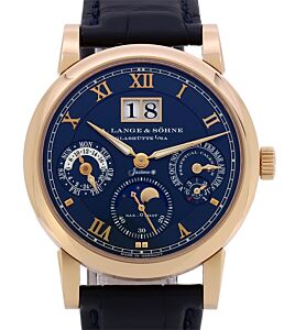 A Lange Sohne Saxonia Langematik Perpetual Pink Rose Gold 38.5mm Blue Dial 310.037 E - BRAND NEW