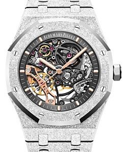 Audemars Piguet Royal Oak Frosted Gold Double Balance Wheel Openworked 41mm Slate Grey Dial 15407BC.GG.1224BC.01