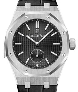 Audemars Piguet Royal Oak Repeater Supersonnerie Platinum Black Index Dial 42mm Leather Bracelet 26591PT.OO.D002CR.01 - BRAND NEW