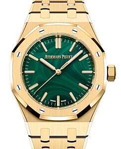 Audemars Piguet Royal Oak 37mm Yellow Gold Green Malachite Dial 15553BA.OO.1356BA.04 - BRAND NEW