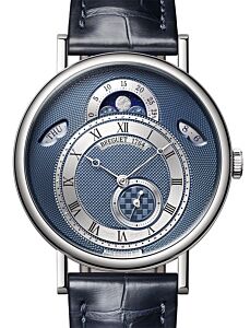 Breguet Classique Calendrier 7337 White Gold 39mm/Leather Bleu Sky Dial 7337BB/Y5/9VU