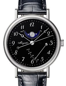 Breguet Classique Phase de Lune 7787 Platinum 39mm/Leather Black Dial 7787PT/2N/9VU