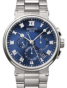 Breguet Marine Chronographe 5527 Titanium 42mm/Bracelet Blue Dial 5527TI/Y1/TW0