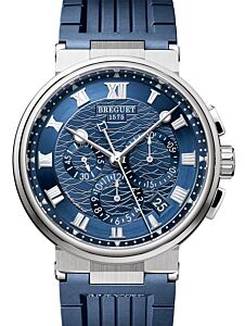 Breguet Marine Chronographe 5527 White Gold 42mm/Rubber Blue Dial 5527BB/Y2/5WV