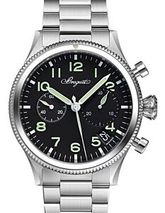 Breguet Type 20 Chronographe 2057 Steel 42mm/Bracelet Black Dial 2057ST/92/SW0