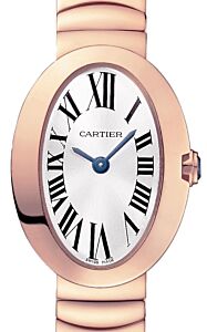 Cartier Baignoire Ladies Watch Quartz Mini Rose Gold Silver Dial Rose Gold Bracelet W8000015 - BRAND NEW
