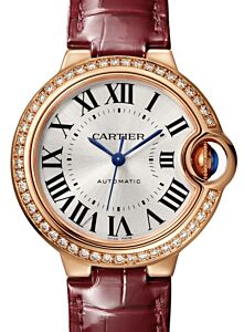 Cartier Ballon Bleu de Cartier Rose Gold Diamond Bezel 33mm WJBB0033