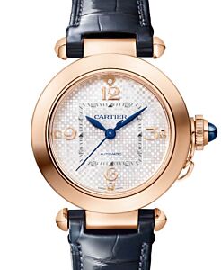 Cartier Pasha De Cartier Rose Gold 35mm Silver Diamond Dial WGPA0027 - BRAND NEW