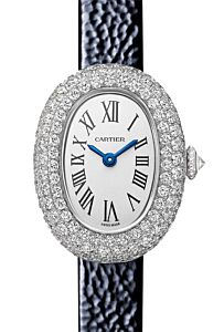 Cartier Baignoire Mini Quartz White Gold/Diamonds Silver Dial WJBA0070 (WJBA0036)