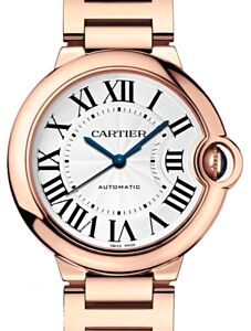 Cartier Ballon Bleu de Cartier Automatic Rose Gold 36mm Silver Dial Rose Gold Bracelet WGBB0043 - BRAND NEW