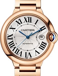 Cartier Ballon Bleu de Cartier Men's Watch Automatic Rose Gold 42mm Silver Dial Rose Gold Bracelet WGBB0016 - BRAND NEW