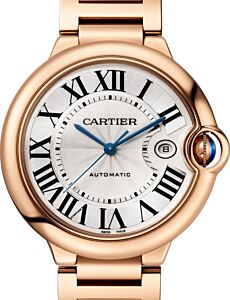 Cartier Ballon Bleu de Cartier Men's Watch Automatic Rose Gold 42mm Silver Dial Rose Gold Bracelet WGBB0044 - BRAND NEW