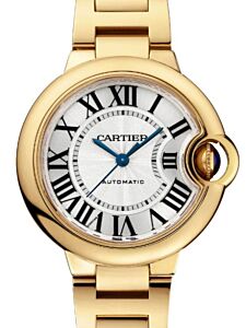 Cartier Ballon Bleu de Cartier Yellow Gold 33mm Silver Dial WGBB0045