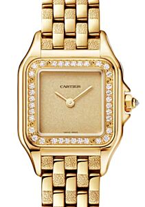 Panthere de Cartier Small Quartz Yellow Gold/Diamonds Textured Bracelet WJPN0057