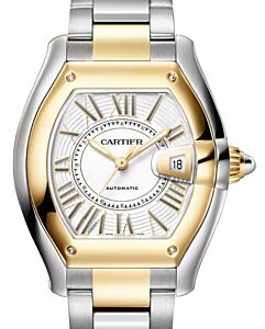 Cartier Roadster Large Yellow Gold/Steel White Dial W2RD0010