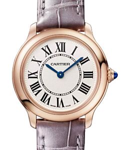 Cartier Ronde Louis Cartier Quartz 29mm Rose Gold Sandblasted Beige Dial Leather Strap WGRN0013 - BRAND NEW