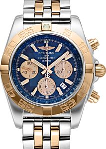 Breitling CB011012/C790 Chronomat 44mm Stainless Steel Rose Gold Blue BRAND NEW