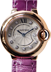 CARTIER WE902050 BALLON BLUE DE 28mm PINK GOLD BRAND NEW