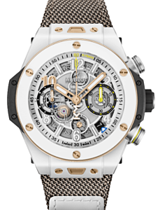 Hublot Big Bang Reloaded Kylian Mbappé White Ceramic Skeleton Dial 44mm 421.HX.2019.NR.MBP26