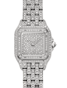 Cartier Panthere de Cartier Quartz White Gold Diamond Pave 30mm Silver Dial HPI01801