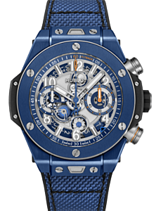 Hublot Big Bang Chronograph Reloaded Blue Ceramic 44mm Matte Grey Skeleton Dial 421.EX.5129.NR.RLD