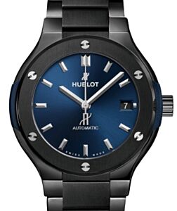 Hublot Classic Fusion 3-Hands Ceramic Blue Bracelet 38mm 568.CM.7170.CM - BRAND NEW