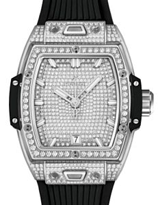 Hublot Shaped Spirit of Big Bang 3-Hands Titanium Full Pave 39mm 662.NX.9000.RX.1604
