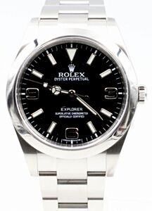 Rolex Explorer 214270 39mm Black Arabic Index Stainless Steel Oyster 