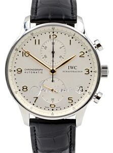 IWC Portuguese Automatic Chronograph IW371445 Men's Silver Arabic Stainless Steel BRAND NEW