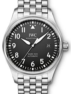 IWC Schaffhausen IW327011 Pilot's Watch Mark Xviii Black Arabic Stainless Steel 40mm Automatic