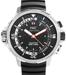 IWC Schaffhausen IW355701 Aquatimer Deep Three Black Index Titanium Black Rubber 46mm Automatic
