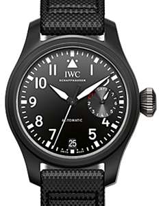 IWC Schaffhausen IW502001 Big Pilot's Watch Top Gun Black Arabic Ceramic Black Leather 46mm Automatic