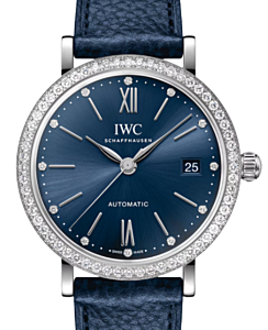 IWC Portofino Automatic Steel 37mm Blue Diamond Dial IW658602 - BRAND NEW
